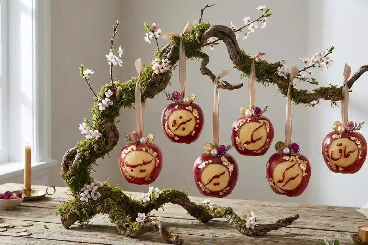 ایده تزیین سیب در سفره هفت سین