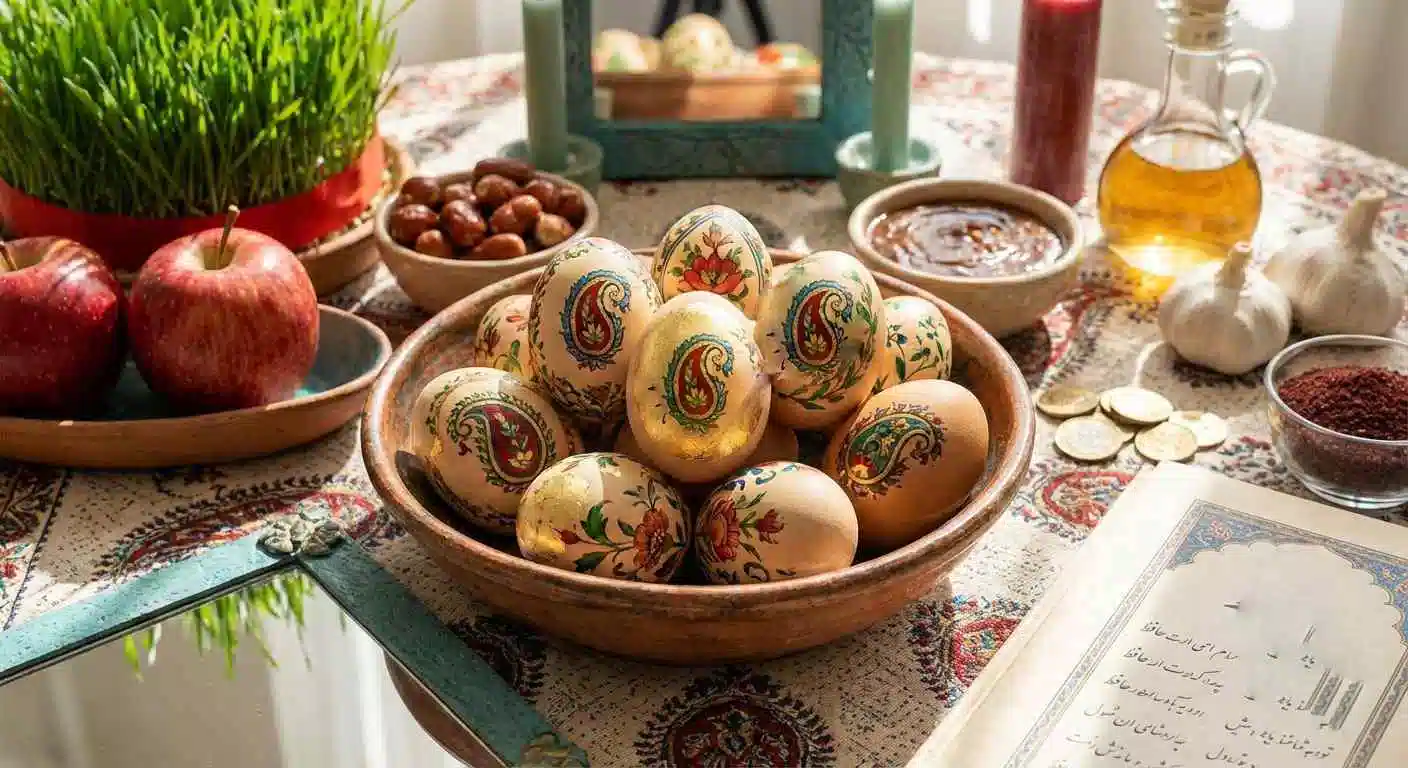 ایده تزیین تخم مرغ در سفره هفت سین