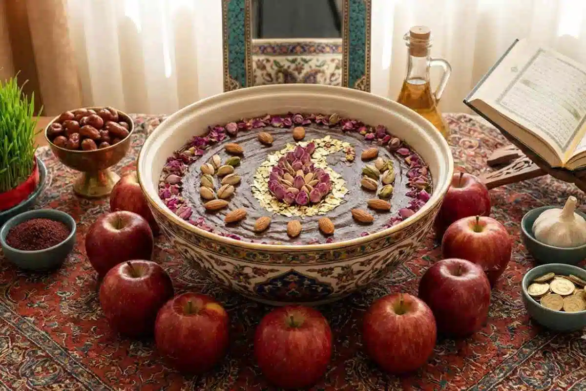 ایده تزیین سمنو در سفره هفت سین