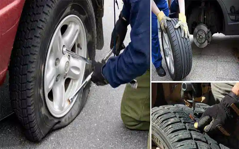 خدمات پنچرگیری و تعویض لاستیک خودرو در محل