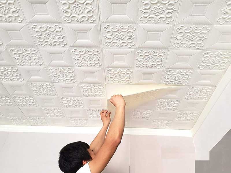کاغذ دیواری سقفی سفید