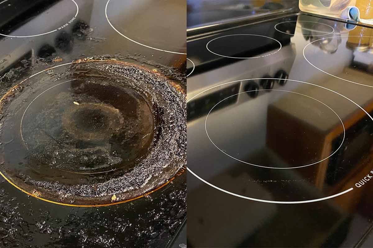 تمیز کردن گاز شیشه ای رومیزی