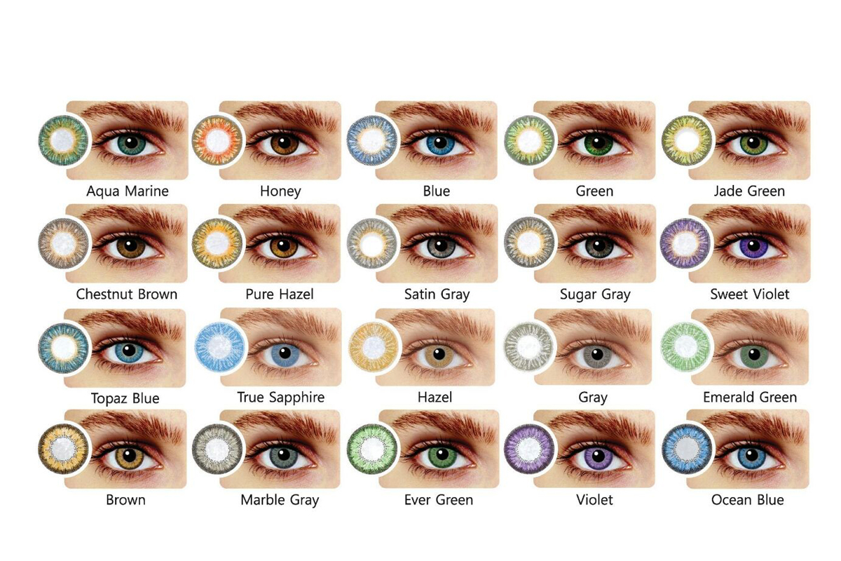 انواع لنز چشم زیبایی