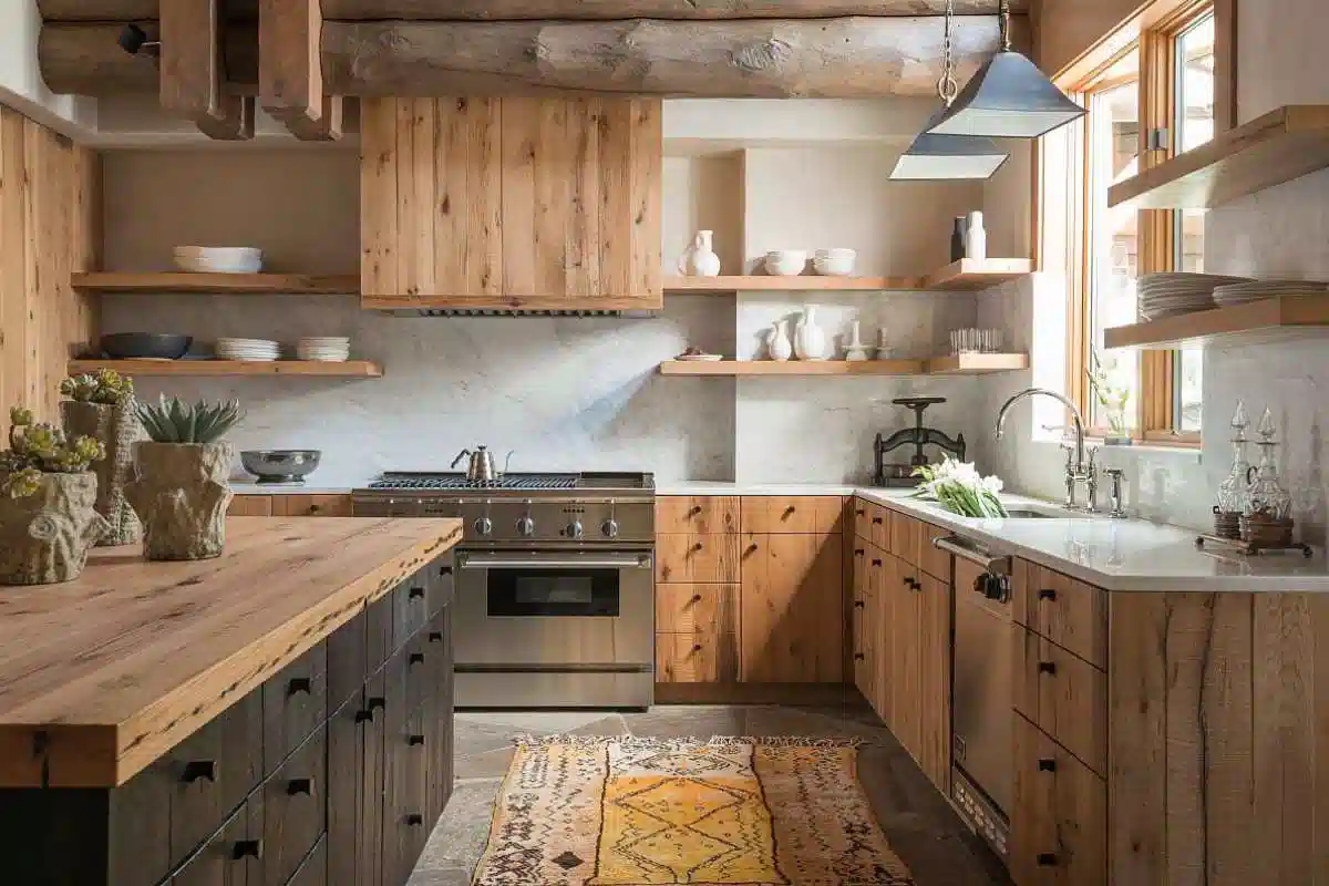کابینت رنگ چوب طبیعی