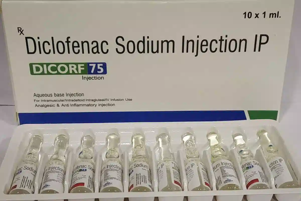 تاثیر دیکلوفناک روی کاهش درد و التهاب