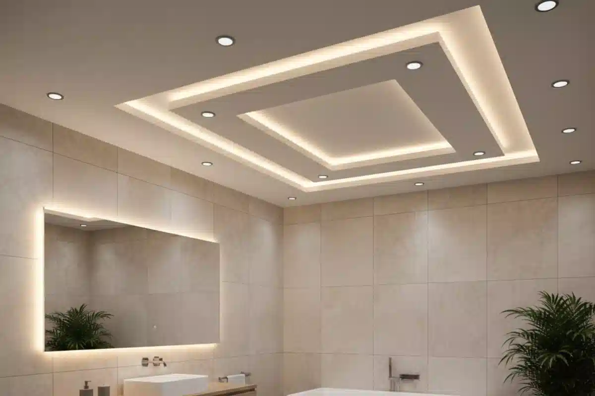 اجرای سقف کناف در سرویس بهداشتی و حمام