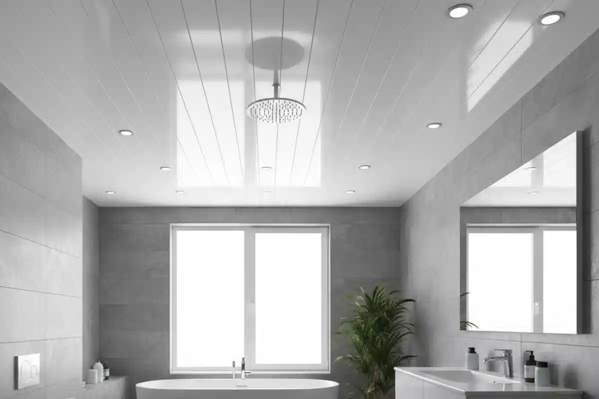 اجرای سقف pvc برای سرویس بهداشتی