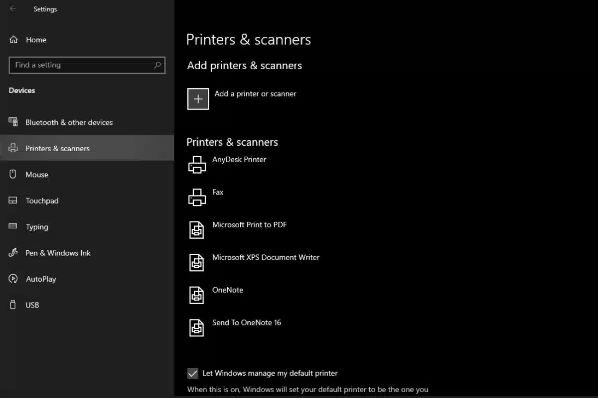 پیدا کردن پرینتر
