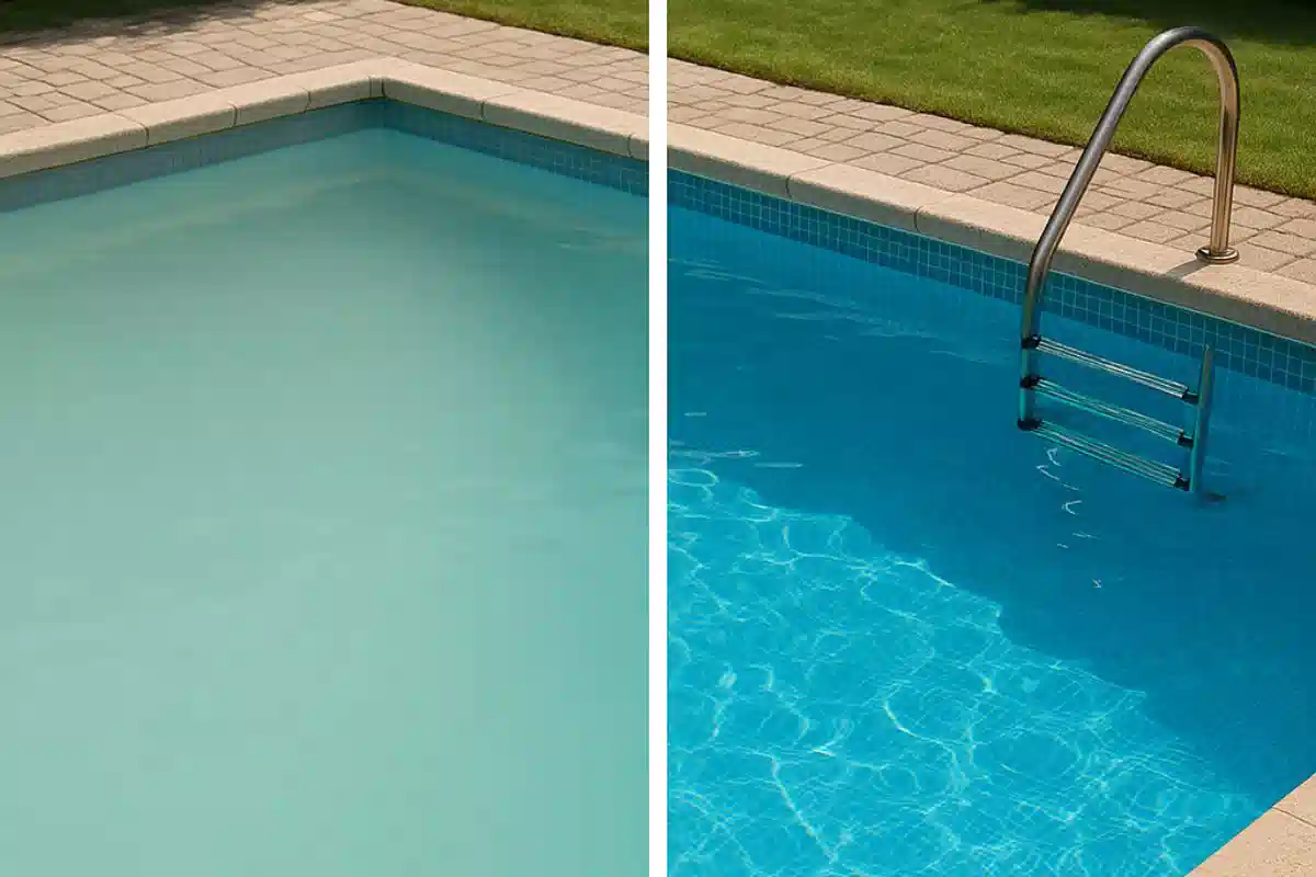 رفع کدری آب استخر