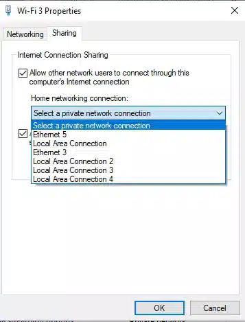 اشتراک گذاشتن اینترنت
