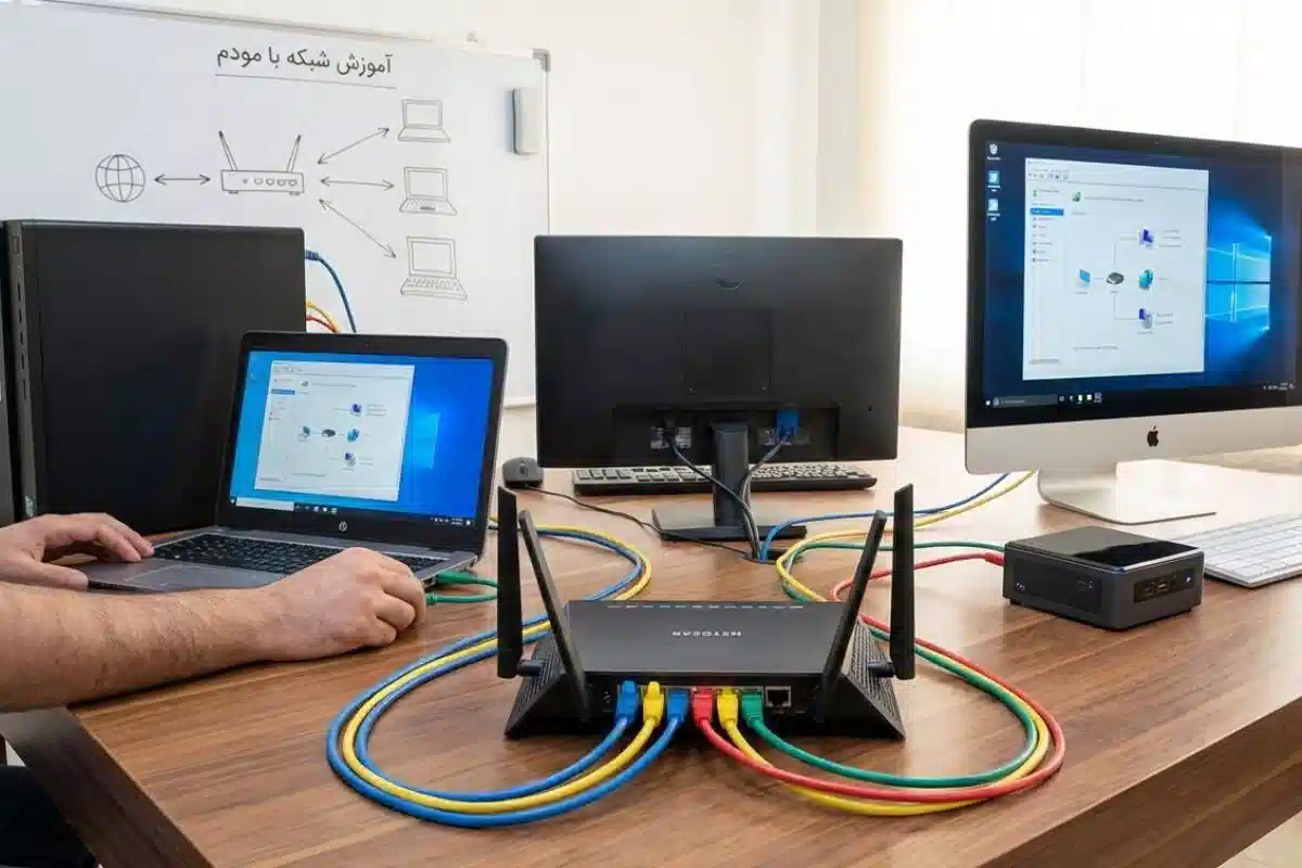 نحوه شبکه کردن چند کامپیوتر با کابل