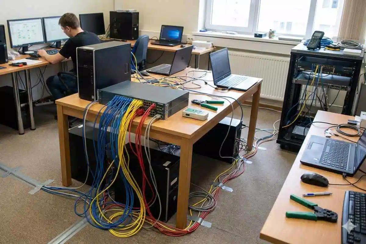 شبکه کردن چند کامپیوتر با  هاب و سوئیچ