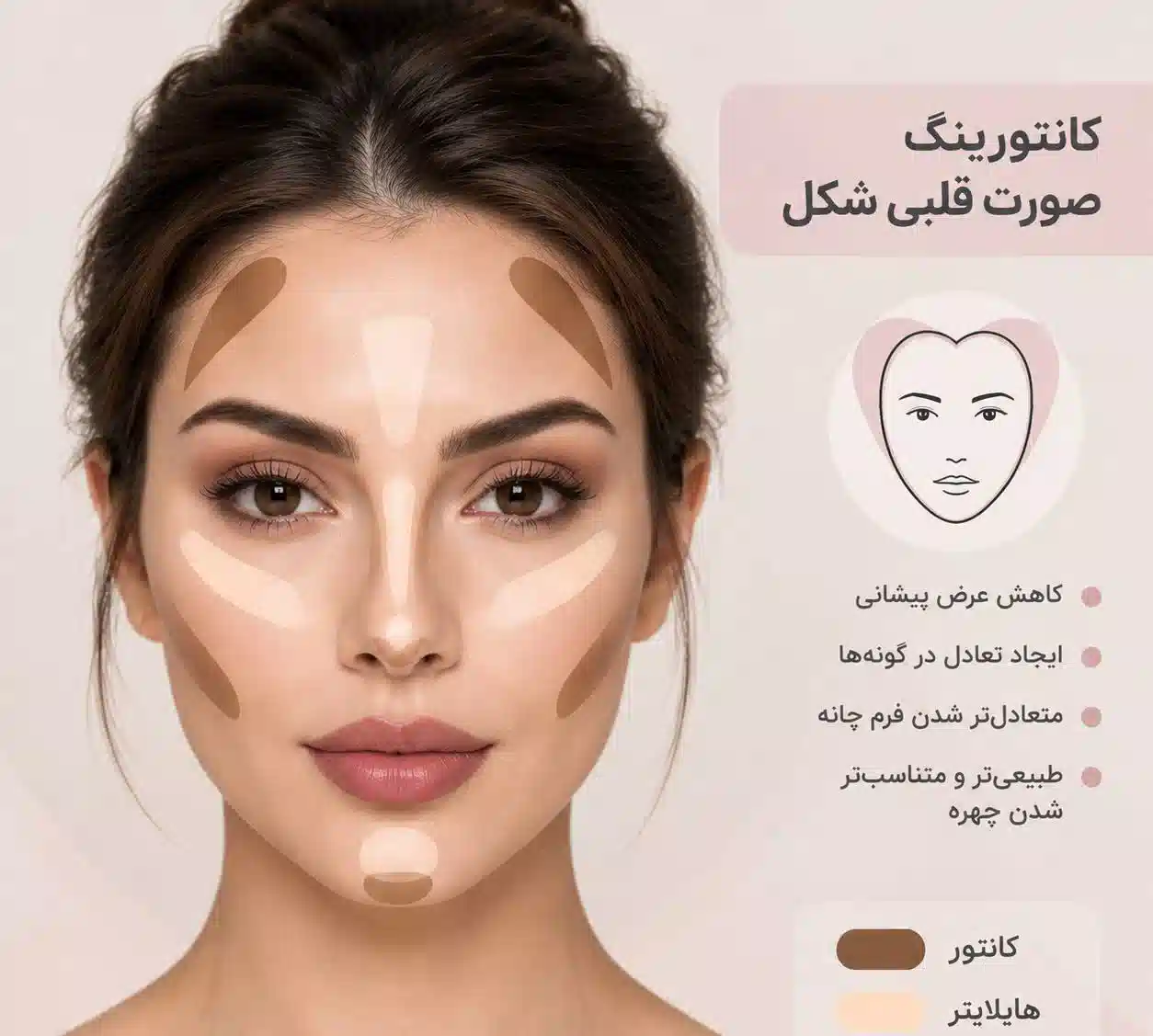 آرایش صورت قلبی